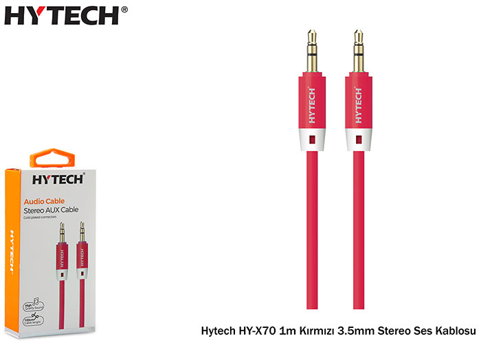 Hytech%20HY-X70%201m%20Kırmızı%203.5mm%20Stereo%20Ses%20Kablosu