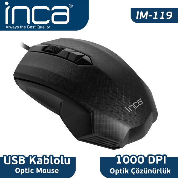 Inca%20IM-119%20Usb%20Siyah%20Optik%20Mouse