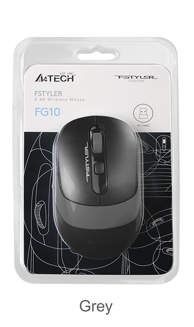 A4 Tech Fg10S Silent Gri Nano Kablosuz Optik 2000 Dpı Mouse (Sessiz)
