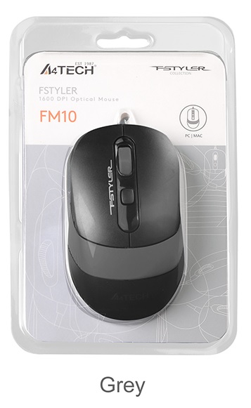 A4%20Tech%20Fm10%20Usb%20Fstyler%20Gri%20Optik%201600%20Dpı%20Mouse