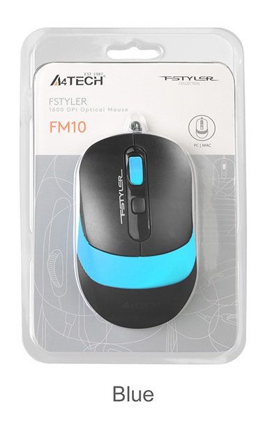 A4%20Tech%20Fm10%20Usb%20Fstyler%20Mavi%20Optik%201600%20Dpı%20Mouse