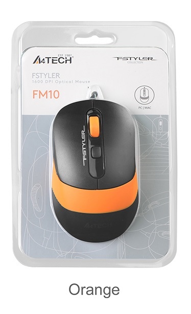 A4%20Tech%20Fm10%20Usb%20Fstyler%20Turuncu%20Optik%201600%20Dpı%20Mouse