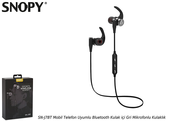 Snopy%20SN-J7BT%20Mobil%20Telefon%20Uyumlu%20Bluetooth%20Kulak%20içi%20Gri%20Mikrofonlu%20Kulaklık