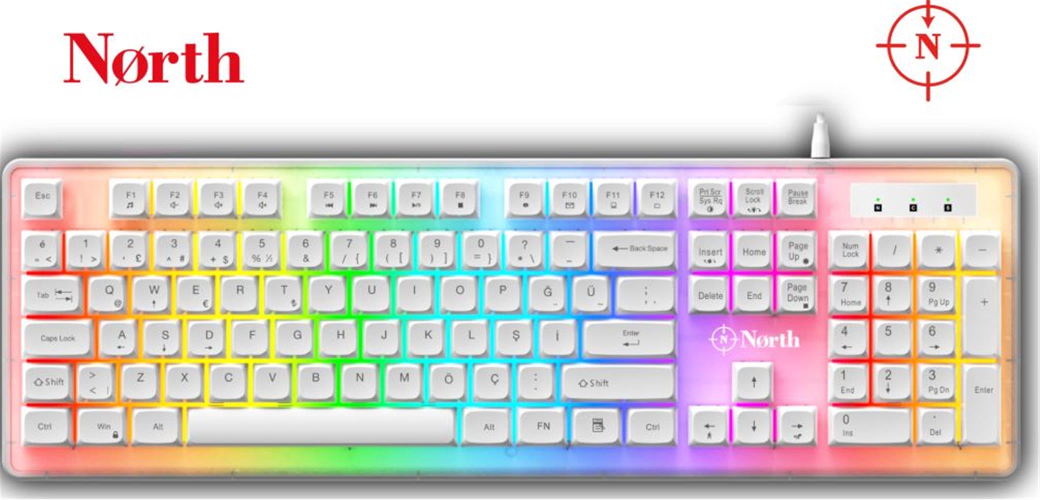 North%20Paladin%20Mekanik%20Hisli%20Türkçe%20RGB%20Beyaz%20Premium%20Gaming%20Klavye