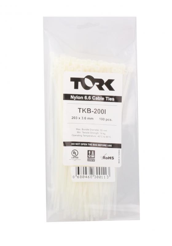 Tork%20TRK-150-2,5mm%20Beyaz%20100lü%20Kablo%20Bağı