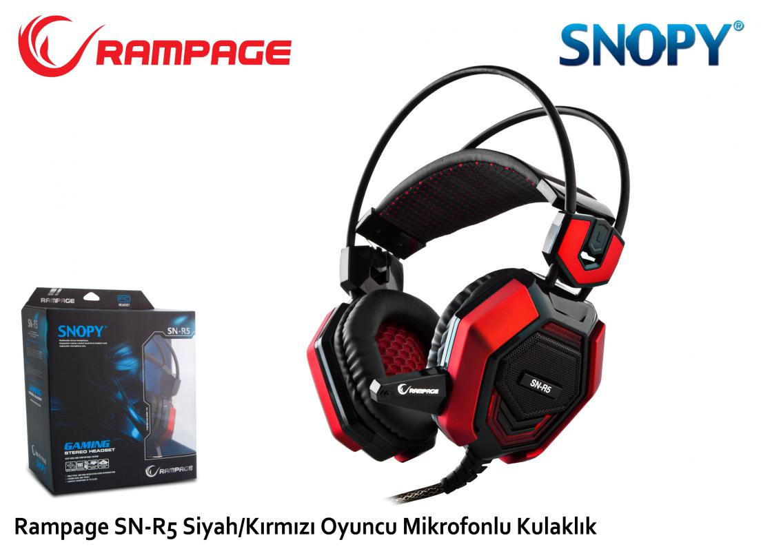 Rampage%20SN-R5%20X-CORE%20Siyah-kırmızı%20Oyuncu%20Mikrofonlu%20Kulaklık%20Usb