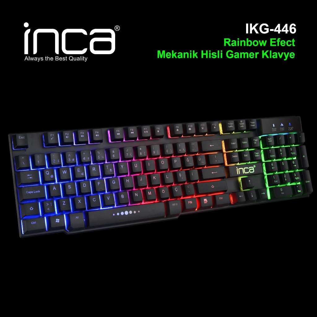 Inca%20IKG-446%20Raınbow%20Efect%20Mekanik%20Hisli%20Gamer%20Klavye