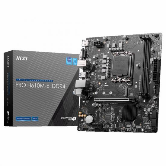 Msı Pro H610M-E 3200MHz DDR4 Soket 1700 M.2 HDMI VGA mATX Anakart