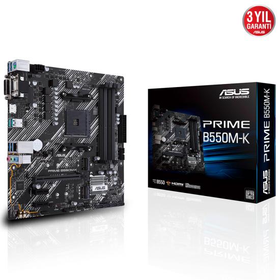Asus Prime B550M-K AMD AM4 3.Nesil DDR4 VGA DVI HDMI Anakart
