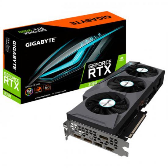Gigabyte GeForce RTX3090 Eagle OC 24G  GV-N3090EAGLE OC-24GD 24GB GDDR6X 384Bit DX12 Ekran Kartı