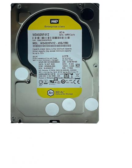 Wd 4Tb 7200RPM Enterprıse Class 3.5’’ 7200Rpm WD450VF4YZ 7-24 Güvenlik Harddisk