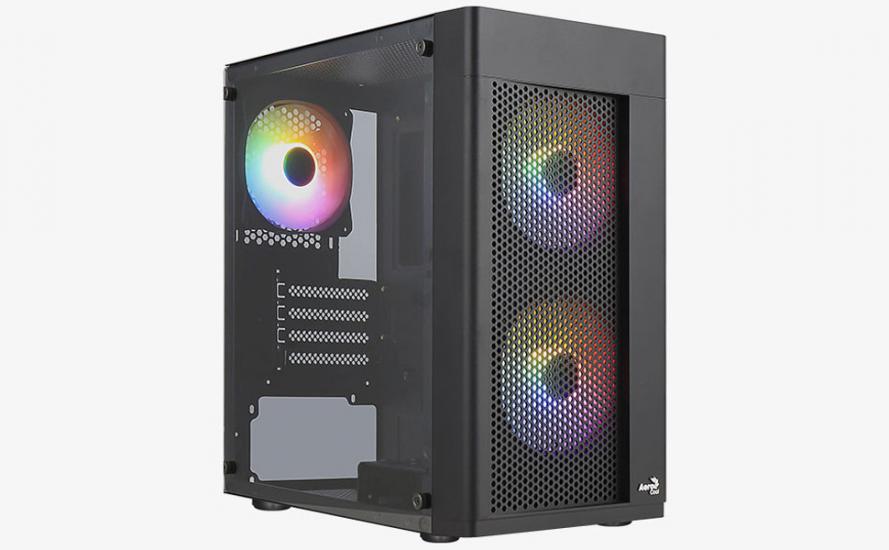 Aerocool-AE HEXFR 400 Hexform 400W 3x120mm FRGB USB 3.0 Mini Tower Kasa