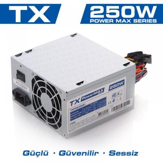 Tx TXPSU250S1 Powermax 250W 2Xsata, 2Xıde Bilgisayar Güç Kaynağı