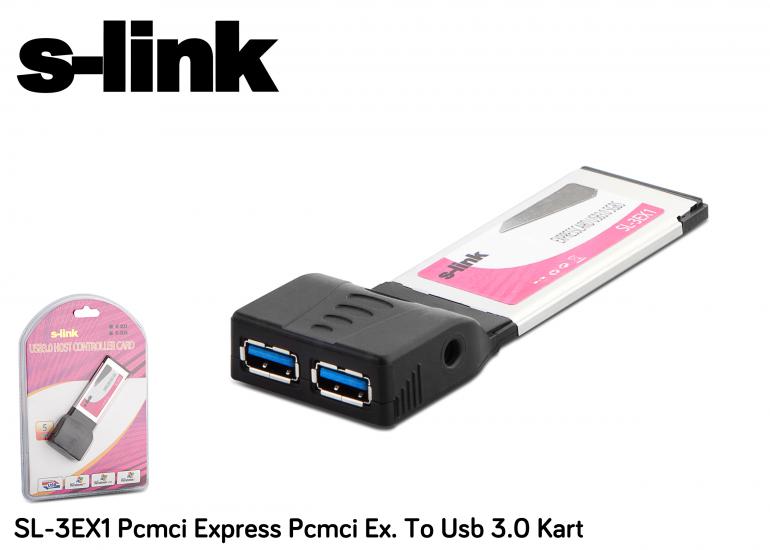 S-link SL-3EX1 2 Port Usb 3.0 Pcmcı Express Kart
