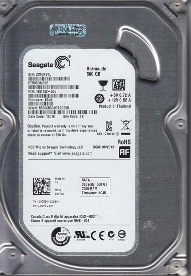 Seagate  ST500DM002 500GB BarraCuda SATA 3.0 7200 RPM 3.5’’ Harddisk (İthalat)