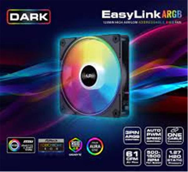 Dark DKCF1200AW Easylink Siyah Addressable RGB 1X12cm Fan beyaz