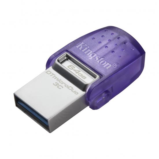 Kingston DTDUO3CG3-64GB DataTraveler microDuo 3C 200MB-s dual USB-A + USB-C Flash Bellek