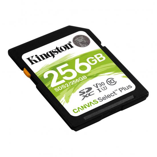 Kingston SDS2 256GB SDXC Canvas Select Plus 100R C10 UHS-I U3 V30 Sd Hafıza Kartı