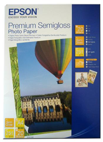 Epson A4 251Gram 20’li Premium Semigloss Fotoğraf Kağıdı S041332