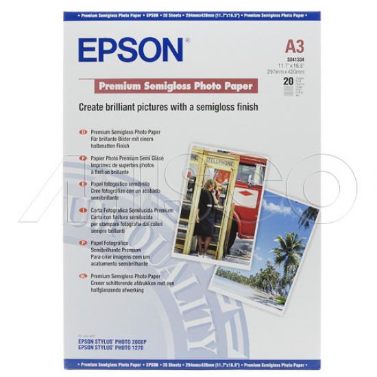 Epson A3 251Gram 20’li Premium Semigloss Fotoğraf Kağıdı S041334