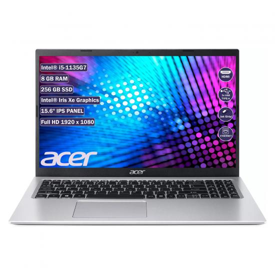Acer Aspire 3 A315-58 Intel Core i5-1135G7 8 GB 256 GB Nvme SSD Freedos 15,6’’ FHD Notebook