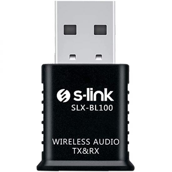 S-link SLX-BL100 2 in 1 Bluetooth Music 3.5 Jack Receiver - Transmitter