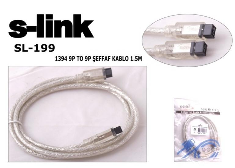 S-link SL-199 9pin To 9pin 1.5mt Firewire Kablo