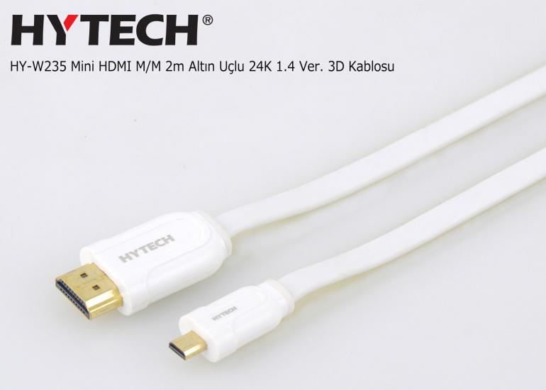 Hytech HY-W235 2mt Mini Hdmi Erkek To Hdmi Erkek 24k 1.4 Versiyon 3d Kablo