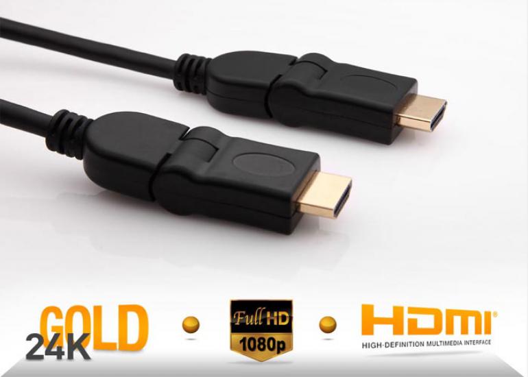 S-link SLX-318 HDMI M-M 5m Altın Uçlu 24K + L Kon. 1.4 Ver. 3D Kablo