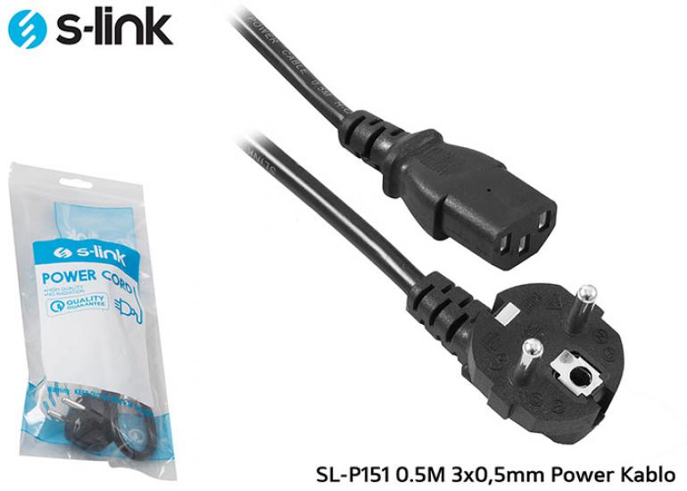 S-link SL-P151 0.5Mt 3x0,5mm Power Kablo