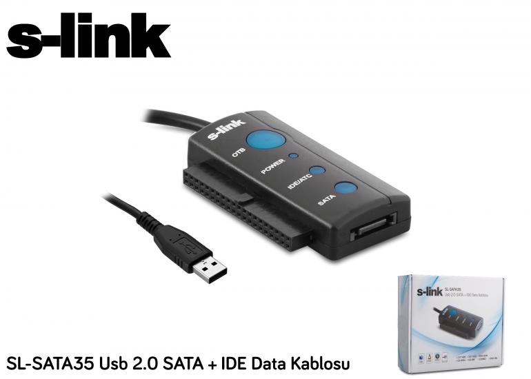 S-link SL-SATA35 Usb 2.0 to Sata + ıde Data Çevirici