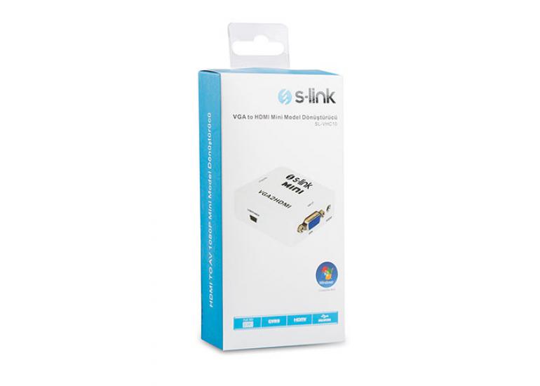 S-Link SL-VHC10 VGA To HDMI Mini Model Dönüştürücü
