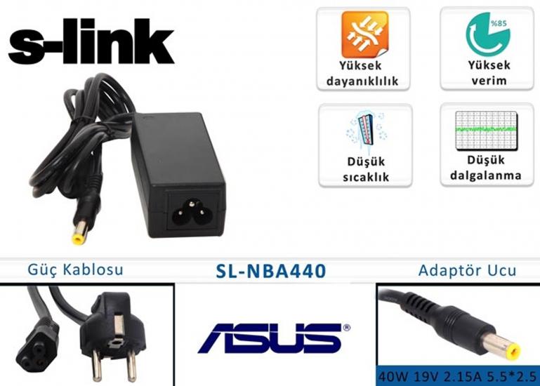 S-link SL-NBA440 40w 19v 2.15a 5.5-2.5 Asus Notebook Adaptörü