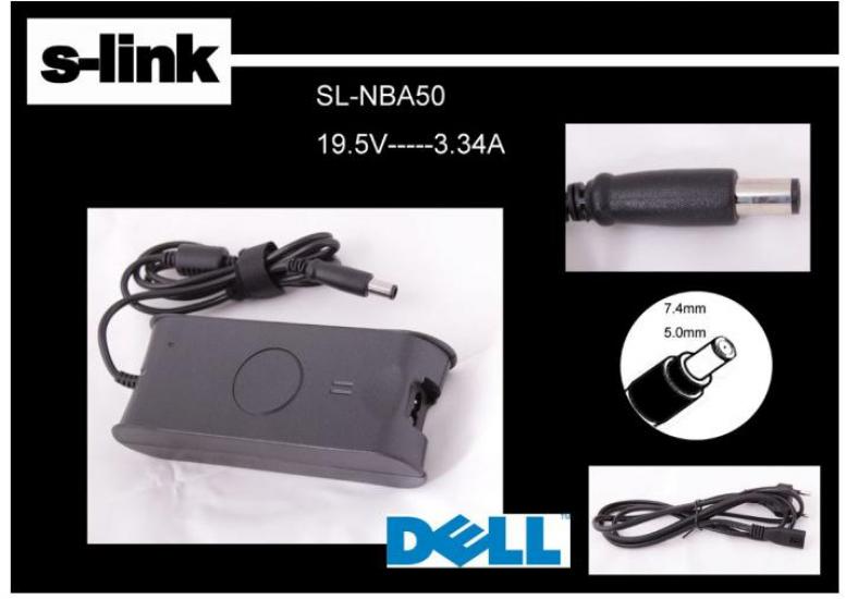 S-link SL-NBA50 19.5v 3.34a 7.4-5.0 Notebook Adaptörü