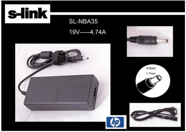 S-link SL-NBA35 19v 4.74a 4.8-1.7 Bullet Notebook Adaptörü