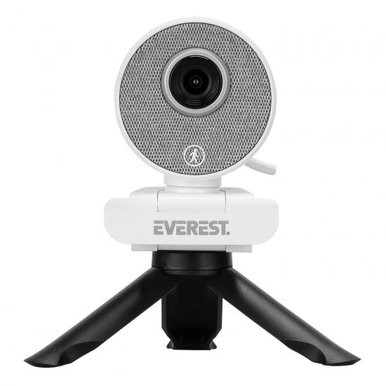 Everest SC-HD09 1080P Full HD Auto Tracking Harekete Duyarlı Mikrofonlu Beyaz Usb Pc Kamera