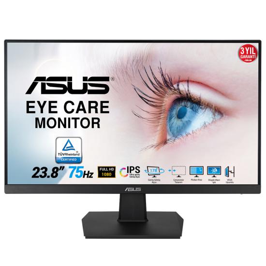 Asus 23.8’’ VA24EHE 1920x1080 HDMI 75Hz Siyah Monitör