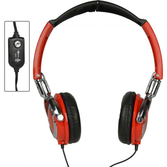 Daytona El-1054C Kırmızı Mikrofonlu Kulaküstü Kulaklık 110Db Volume Kontrol