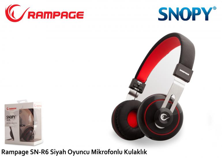 Snopy SN-R6 Siyah Gaming Tek Jacklı Mikrofonlu Kulaklık