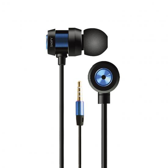 Snopy SN-J01 Mobil Telefon Uyumlu Kulak içi Siyah-Mavi Mikrofonlu Kulaklık