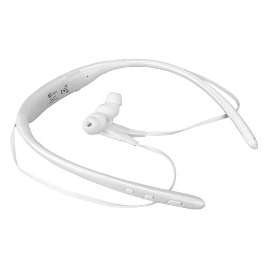 Hytech HY-XBK100 Beyaz Boyun Askılı Mıknatıslı Bluetooth Spor Kulak içi Kulaklık & Mikrofon
