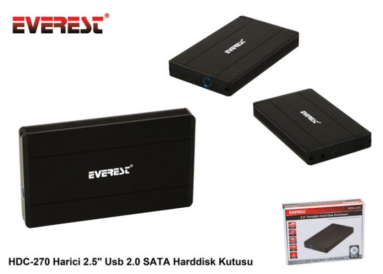 Everest HDC-270 Harici 2.5’’ Usb 2.0 Sata Harddisk Kutusu