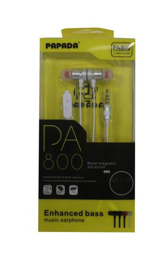 Megatech Papada PA800 Beyaz Renk Mikrofonlu Mıknatıslı Kulaklık
