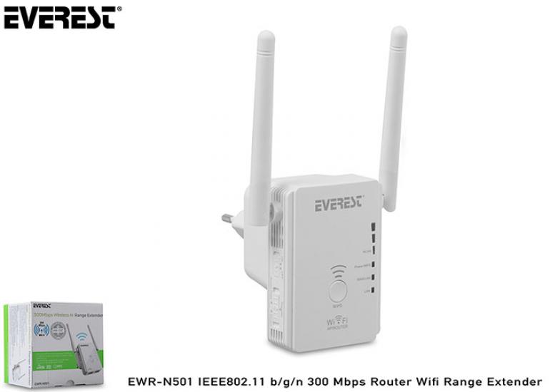 Everest EWR-N501 IEEE802.11 b-g-n 300 Mbps Router Wifi Range Extender