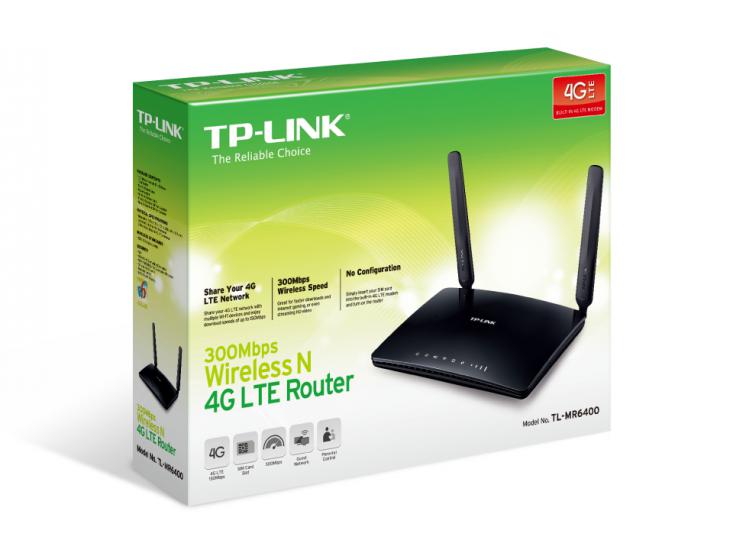 Tp-Link TL-MR6400 300 Mbps 4 Port 4G Kablosuz Router Sim Kartlı