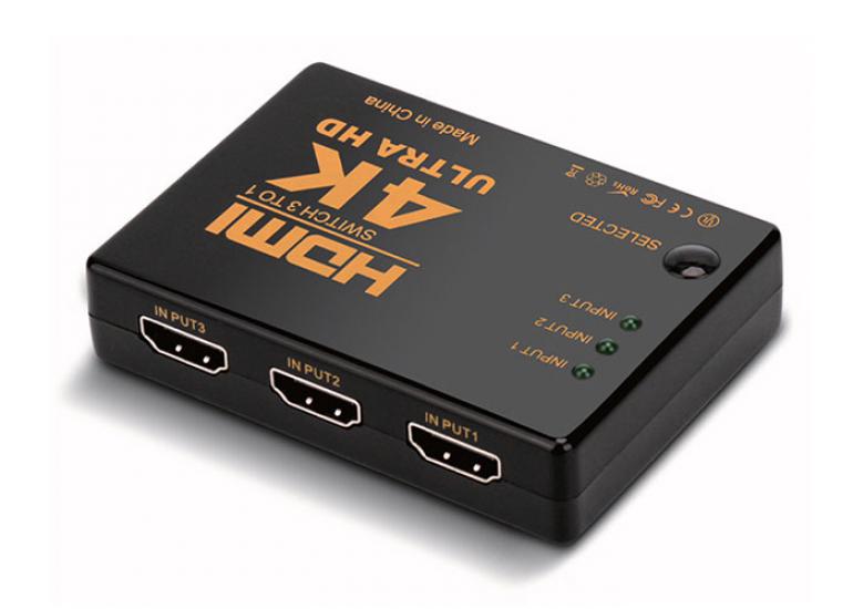 S-link SL-HSW4K33 HDMI 3TO1 SWITCH 4K-2K, IR +Adaptör