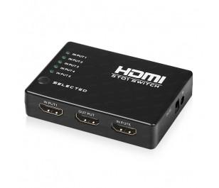 Dark Full HD 4 Giriş 1 Çıkışlı Uzaktan Kumandalı HDMI Switch (Seçici)