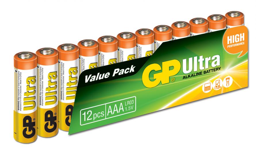 Gp LR03 AAA Boy Ultra Alkalin İnce Kalem Pil 12’li Paket GP24AU-VS12