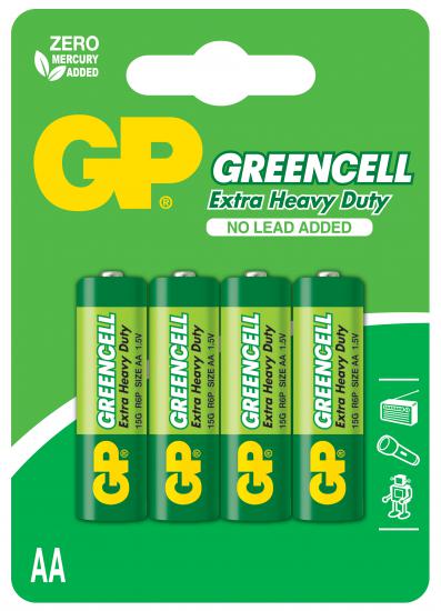 GP Greencel R6 AA Boy Çinko Kalem Pil 4’lü Paket GP15G-U4