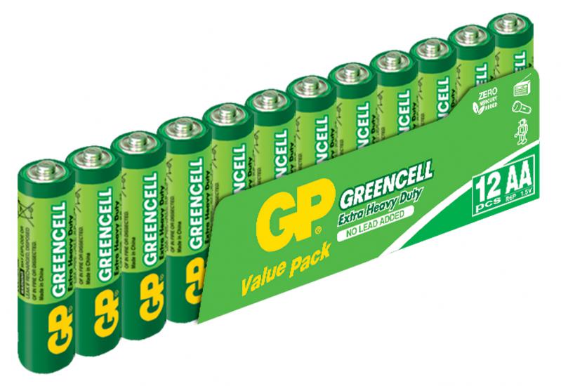 GP Greencel R6 AA Boy Çinko Kalem Pil 12’li Paket GP15G-VS12